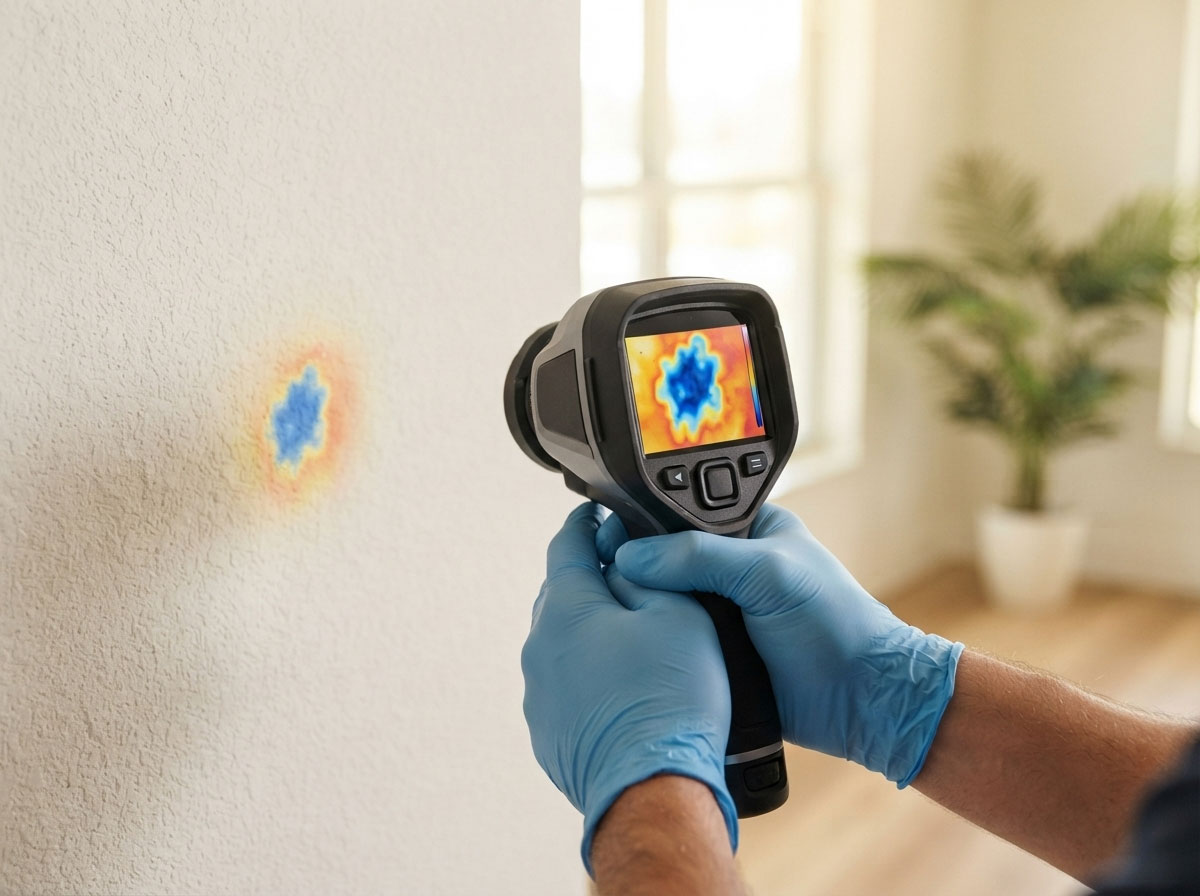 Thermal imaging mold inspection in a Florida home